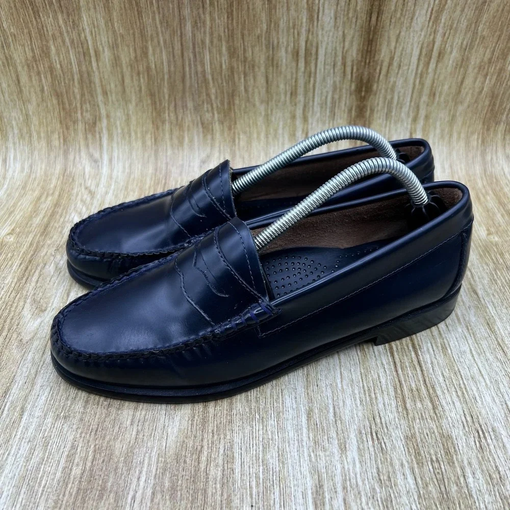 G.H. Bass Weejuns Whitney Loafers Women's Size 6.5 Navy Blue Penny Slip On